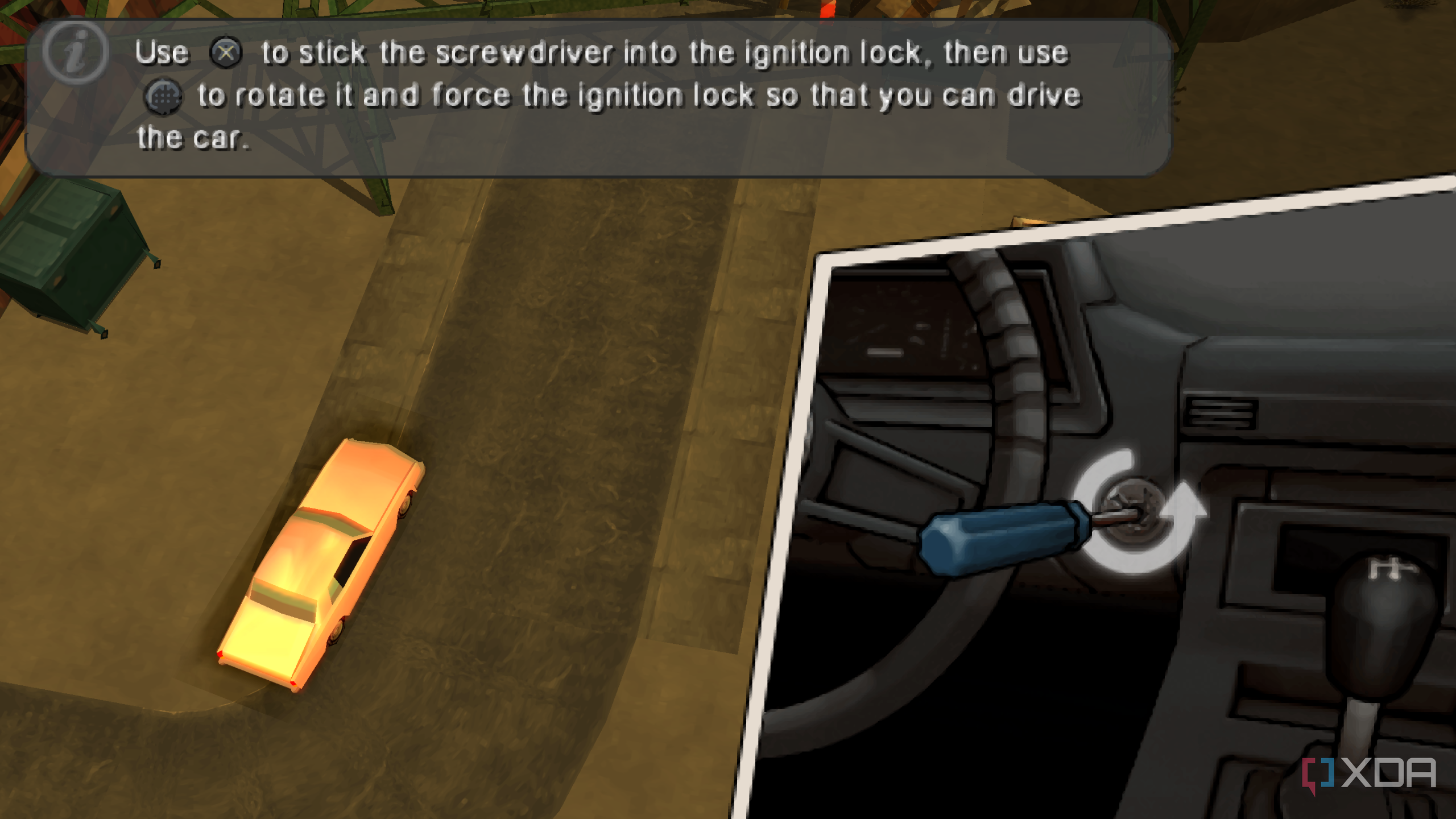 A screenshot from GTA: Chinatown Wars on the PSP.