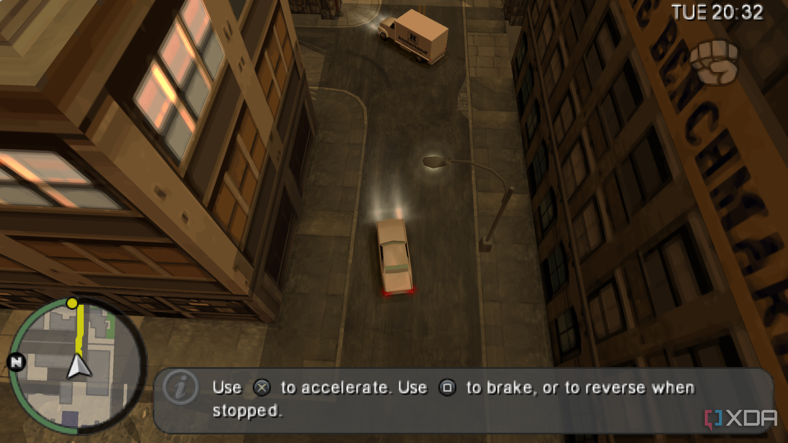 A screenshot from GTA: Chinatown Wars on the PSP.