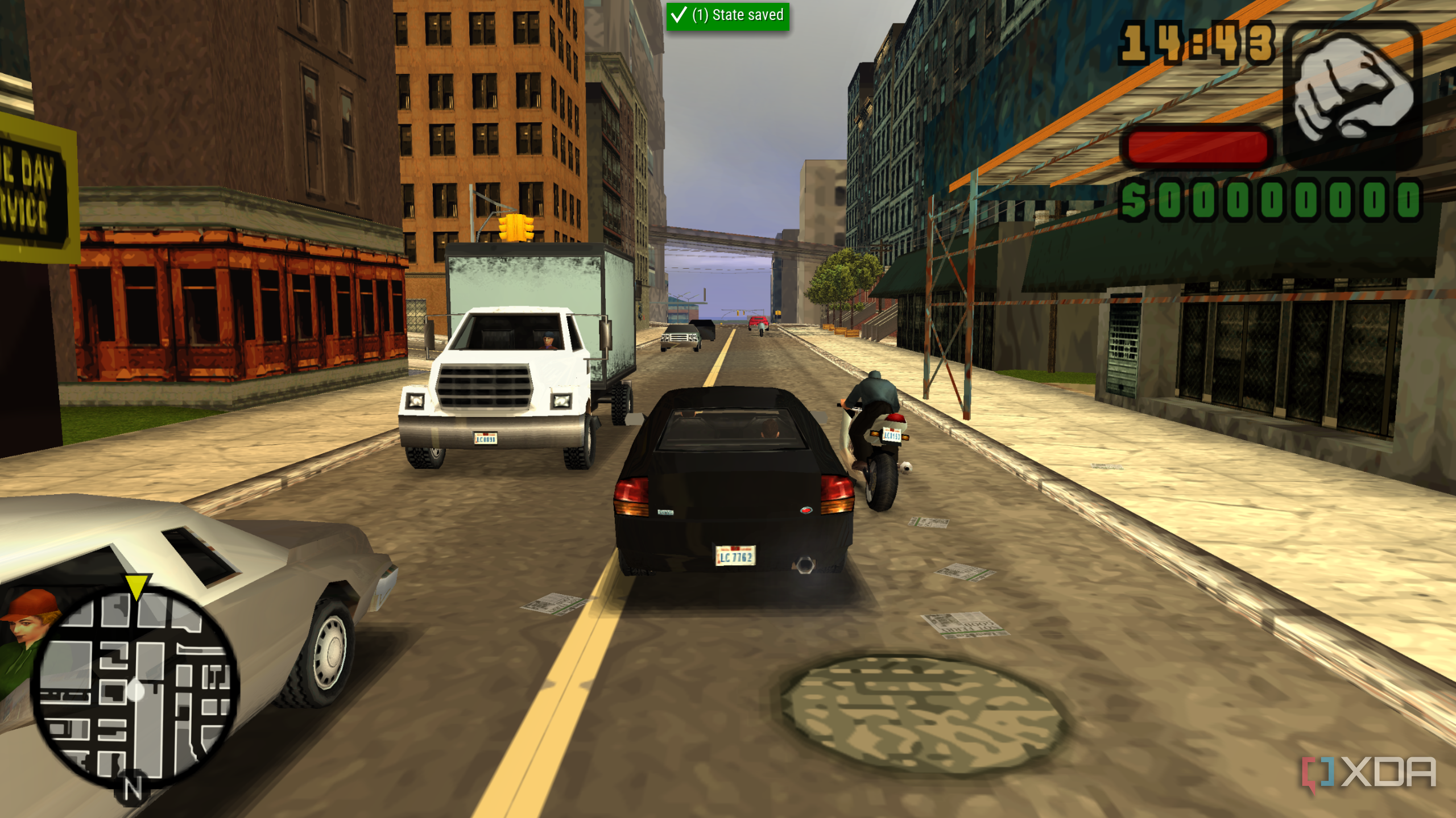 A screenshot from Liberty City Stories on the PSP.