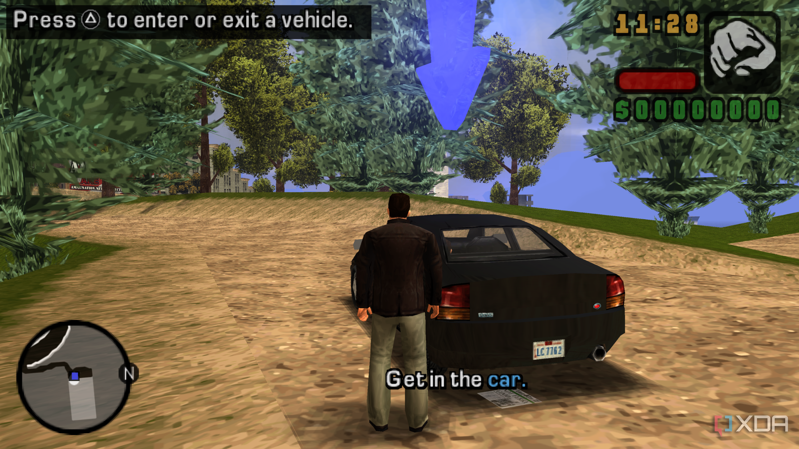 A screenshot from Liberty City Stories on the PSP.