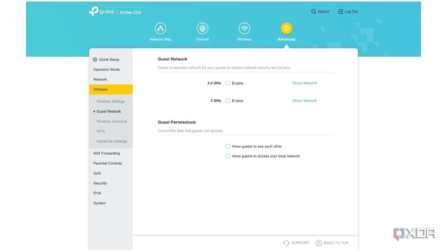 Guest settings and permission to allow users to see each other