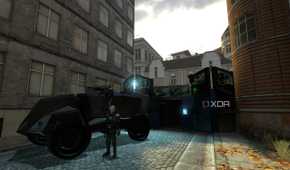 The Civil Protection unit's armored tank in Half-Life 2.