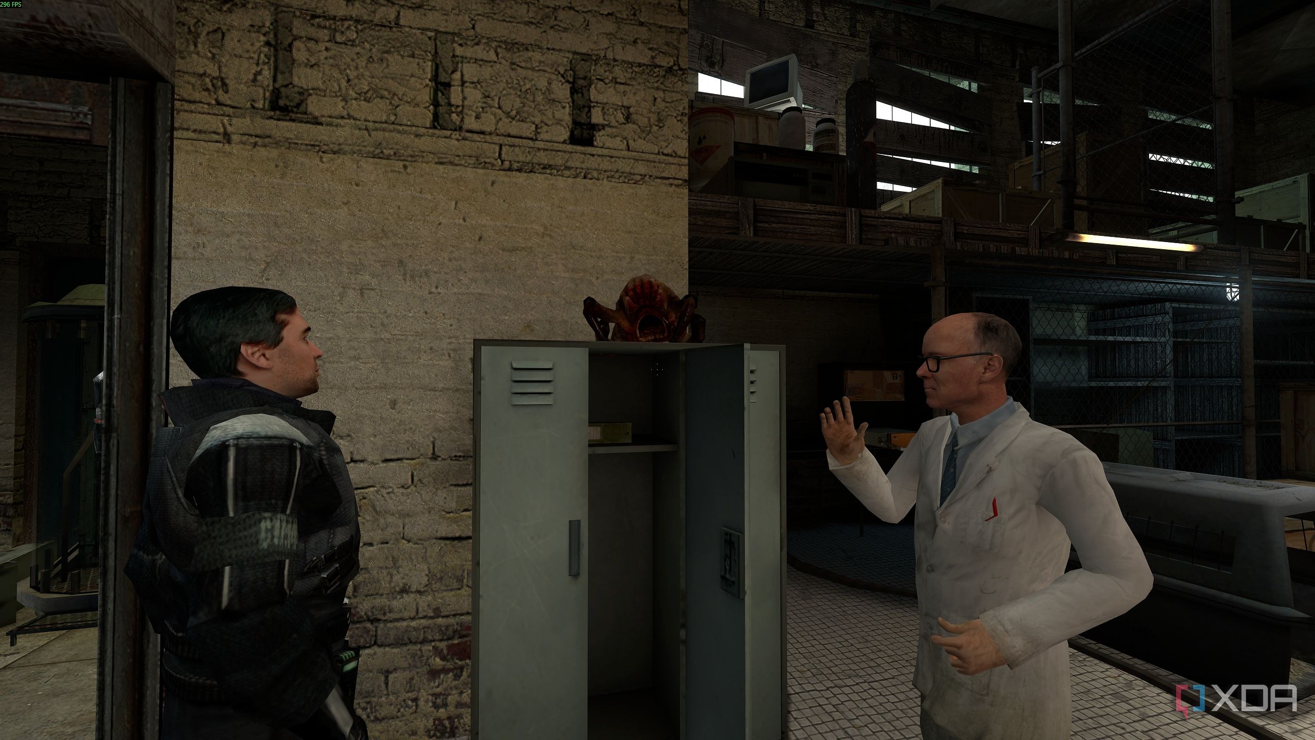 Dr. Isaac talking to Barney in Half-Life 2.