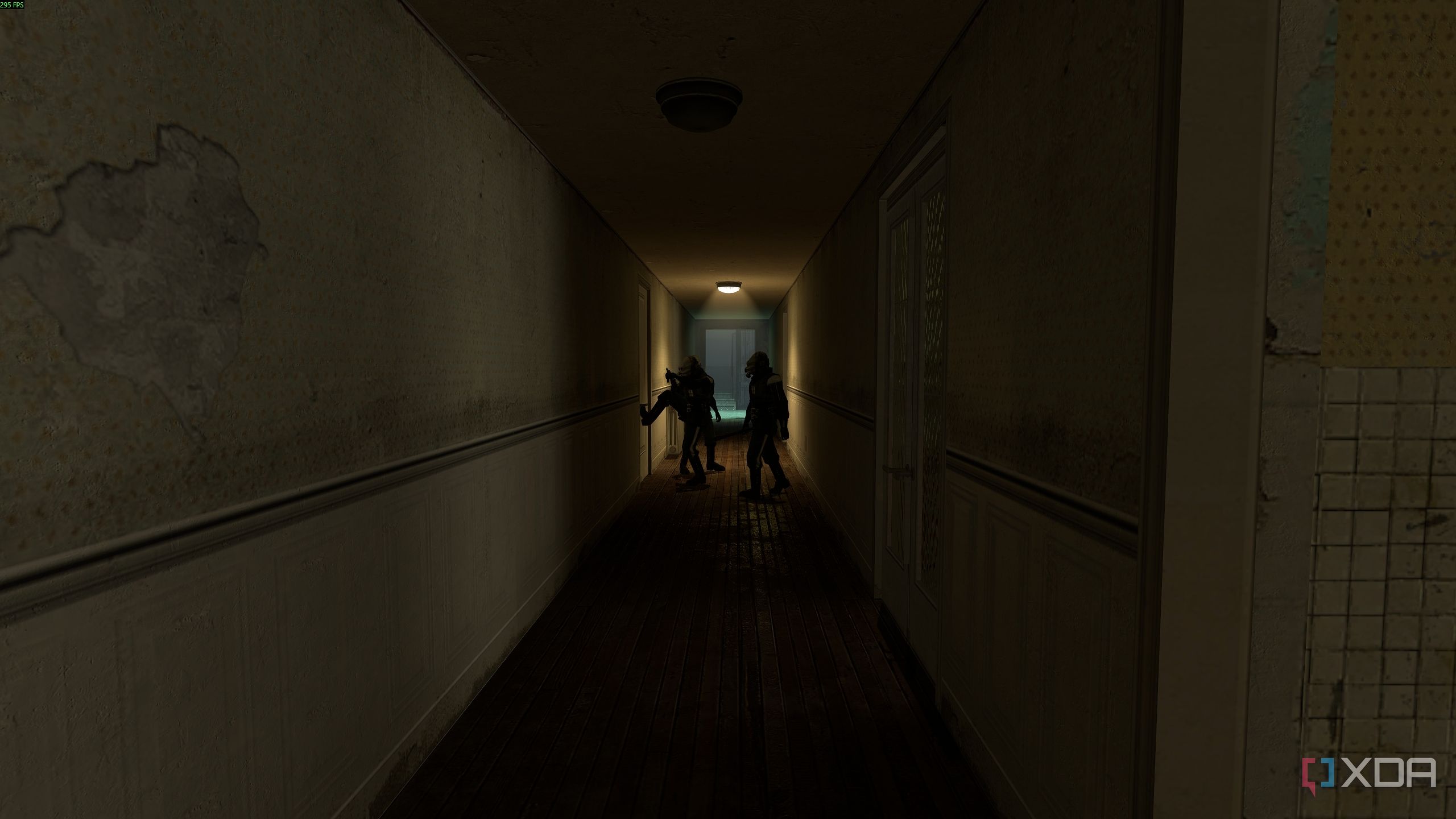 Civil Protection soldiers forcibly entering a citizen's house in Half-Life 2.