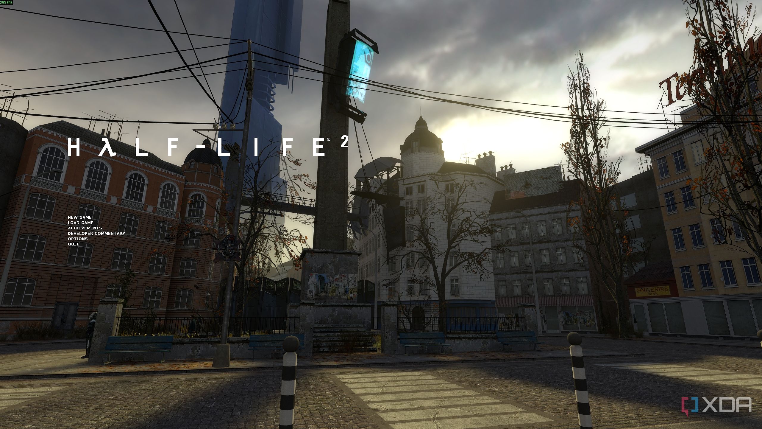 The main menu in Half-Life 2.