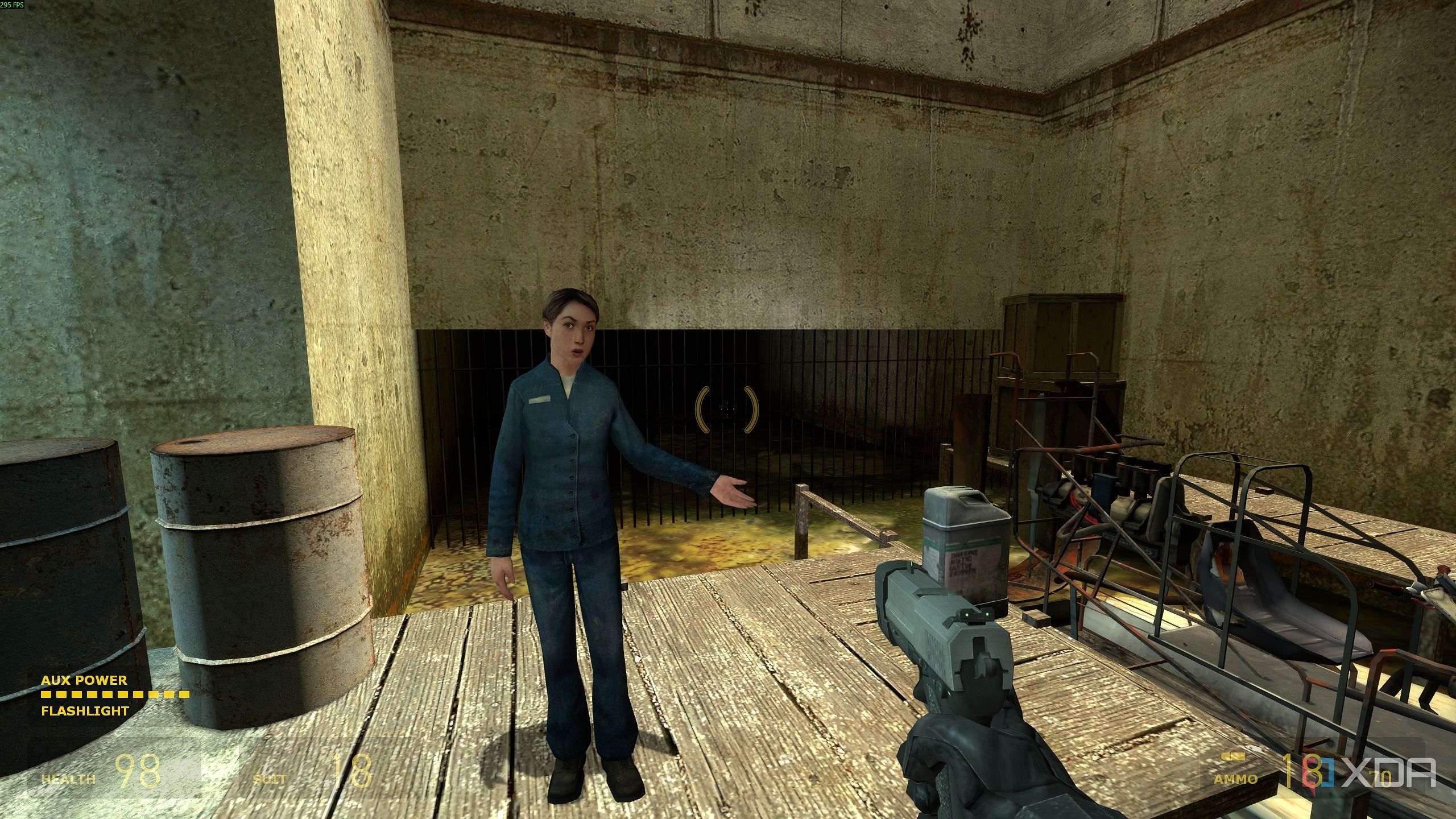 A female resistance helper in Half-Life 2.