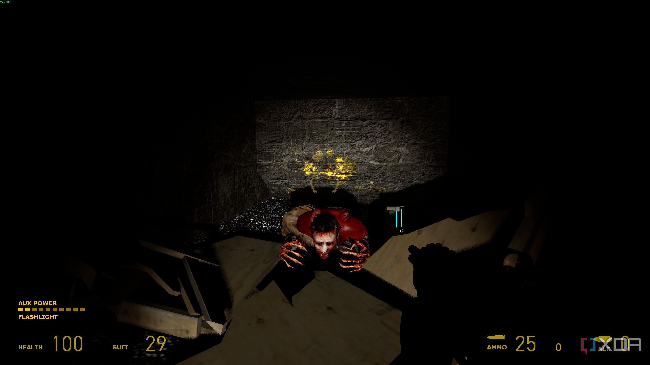 A zombified corpse in Half-Life 2.
