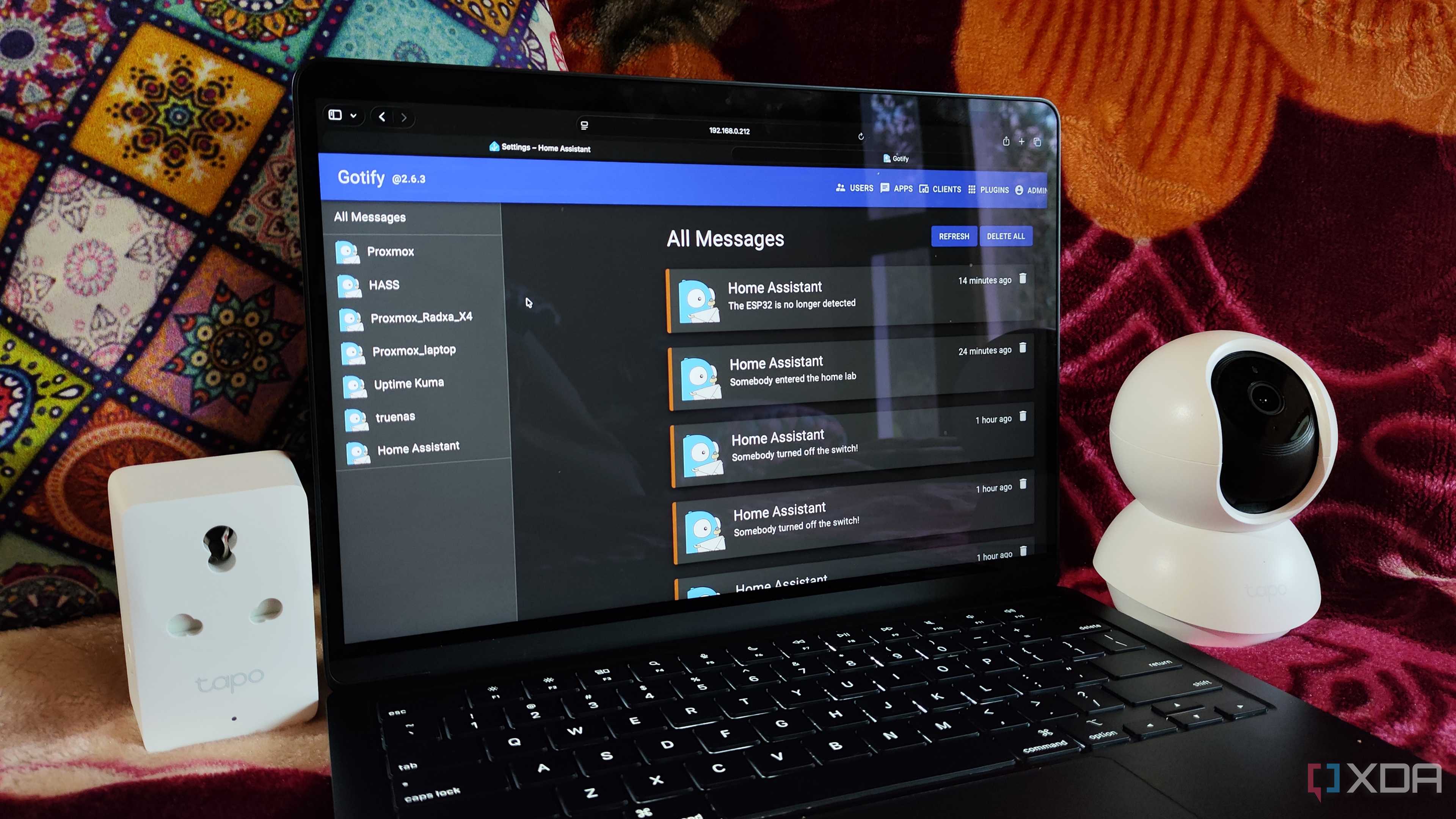 Receiving Home Assistant notifications on Gotify