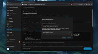 Downloading the Gotify integration from HACS