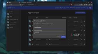 Creating an app in Gotify