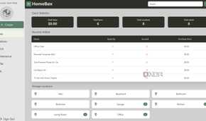 Home page for home moving items in Homebox