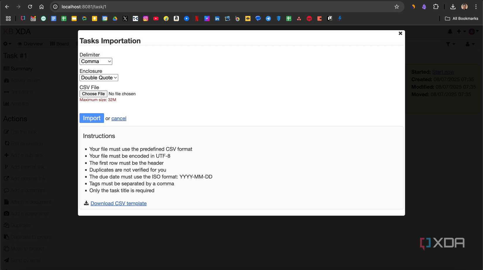 Import tasks from other services