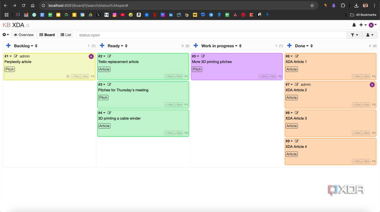 Kanboard homepage