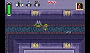 A screenshot from The Legend of Zelda: A Link to the Past on the Game Boy Advance.