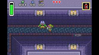 A screenshot from The Legend of Zelda: A Link to the Past on the Game Boy Advance.