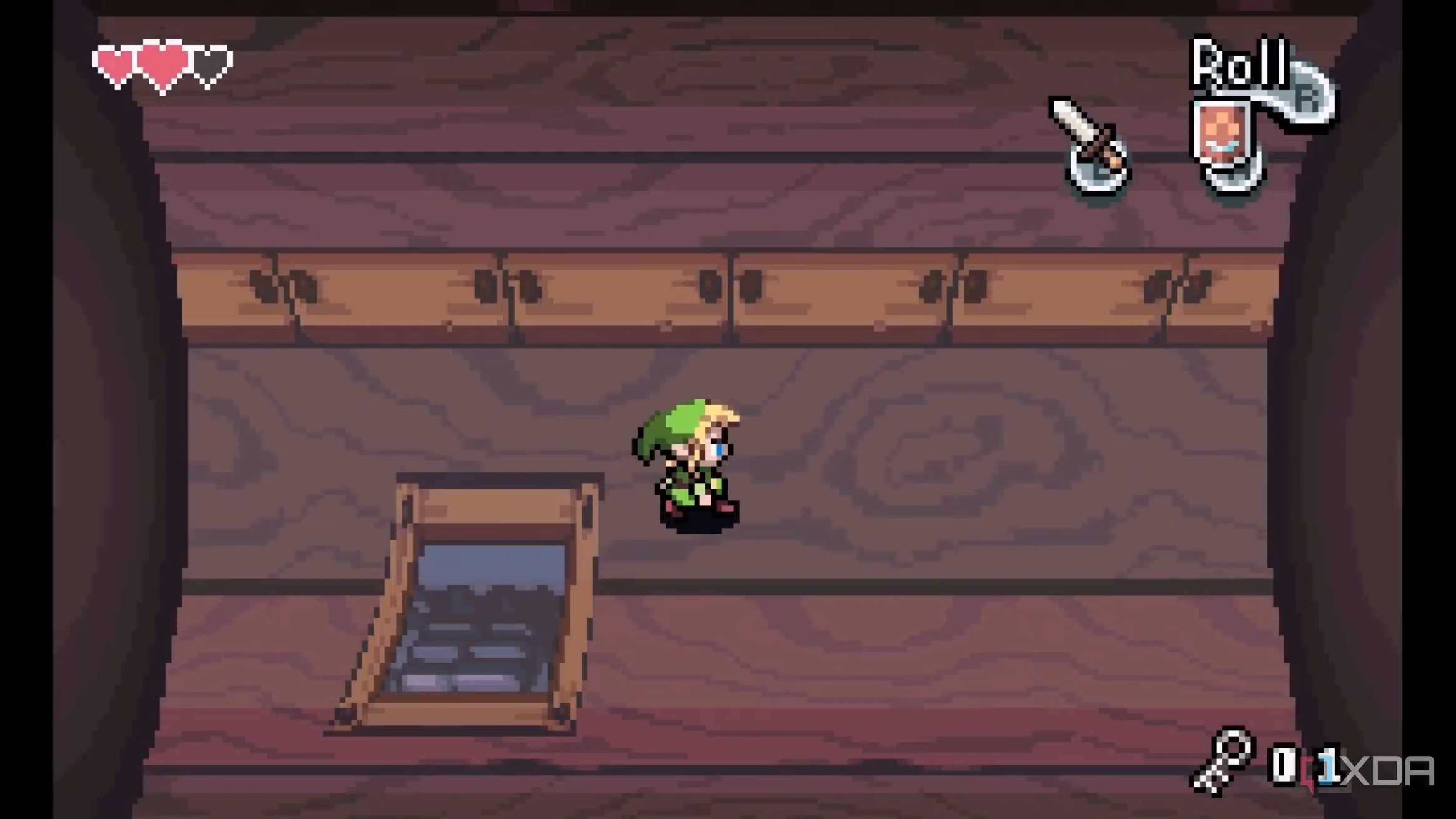 A screenshot from The Legend of Zelda: The Minish Cap on the Game Boy Advance.