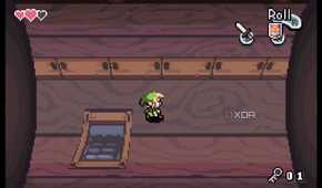 A screenshot from The Legend of Zelda: The Minish Cap on the Game Boy Advance.