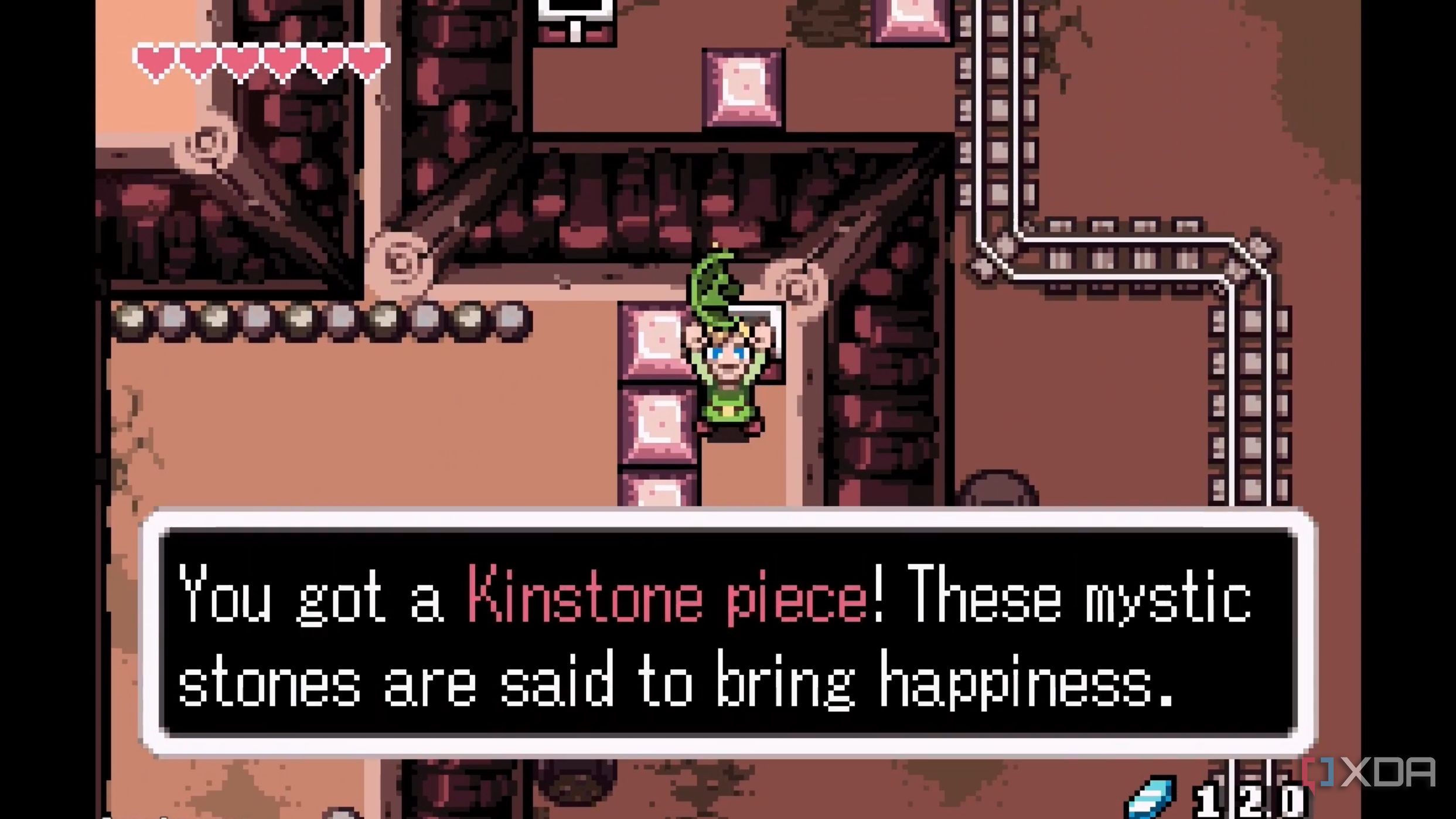 A screenshot from The Legend of Zelda: The Minish Cap on the Game Boy Advance.