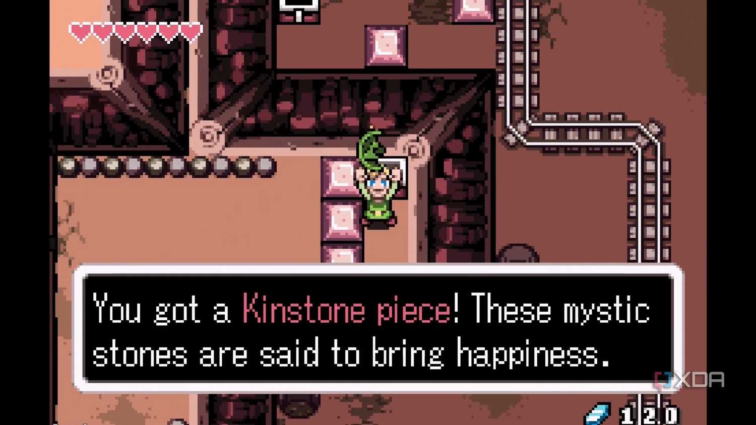 A screenshot from The Legend of Zelda: The Minish Cap on the Game Boy Advance.