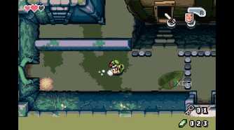 A screenshot from The Legend of Zelda: The Minish Cap on the Game Boy Advance.