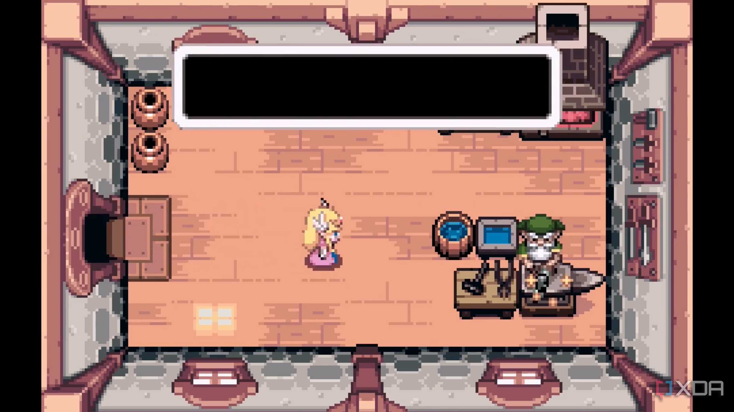 A screenshot from The Legend of Zelda: The Minish Cap on the Game Boy Advance.