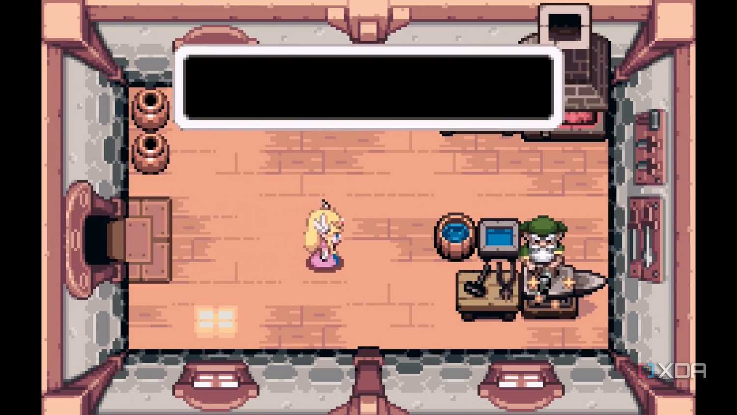 A screenshot from The Legend of Zelda: The Minish Cap on the Game Boy Advance.