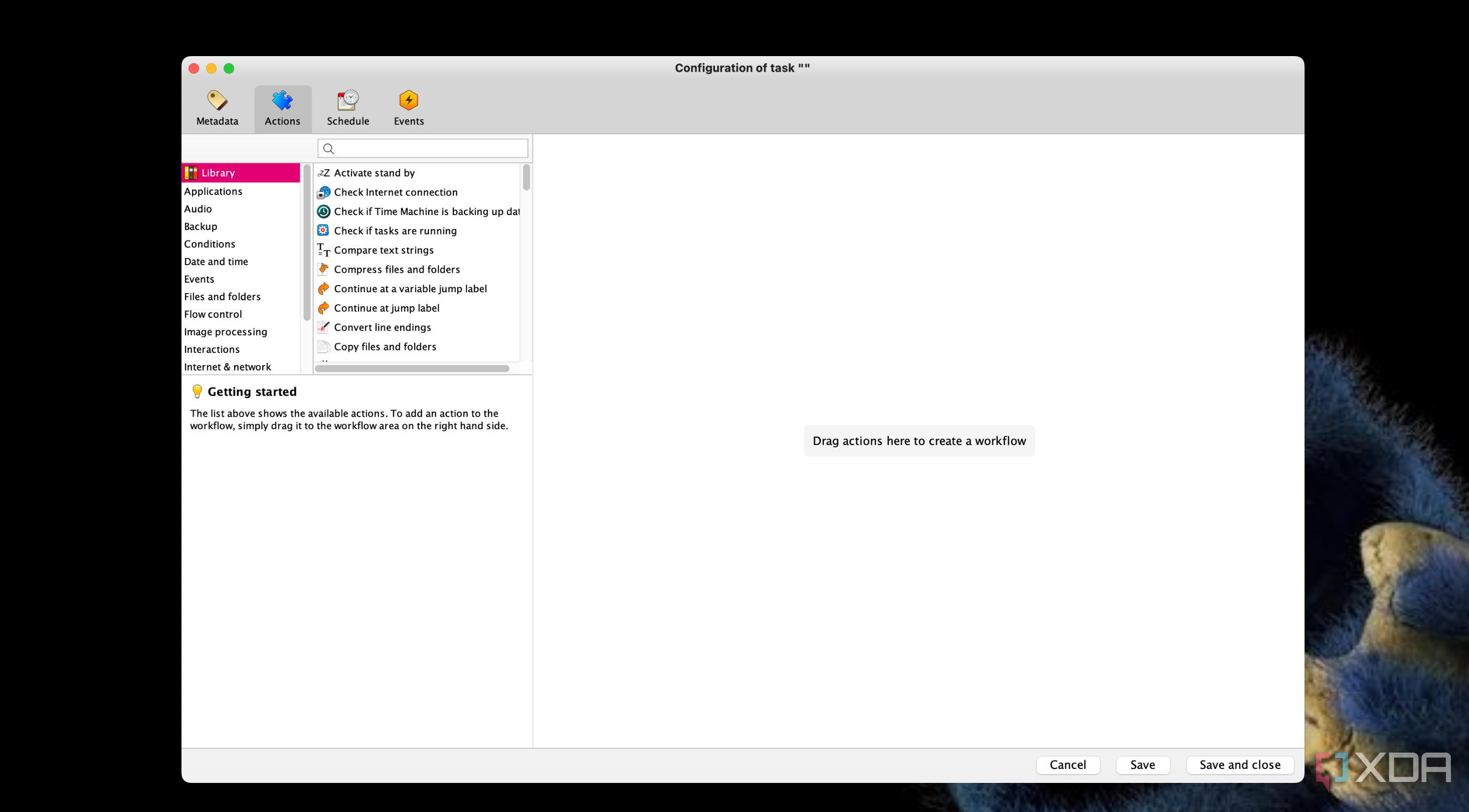 Library actiosn in task till dawn