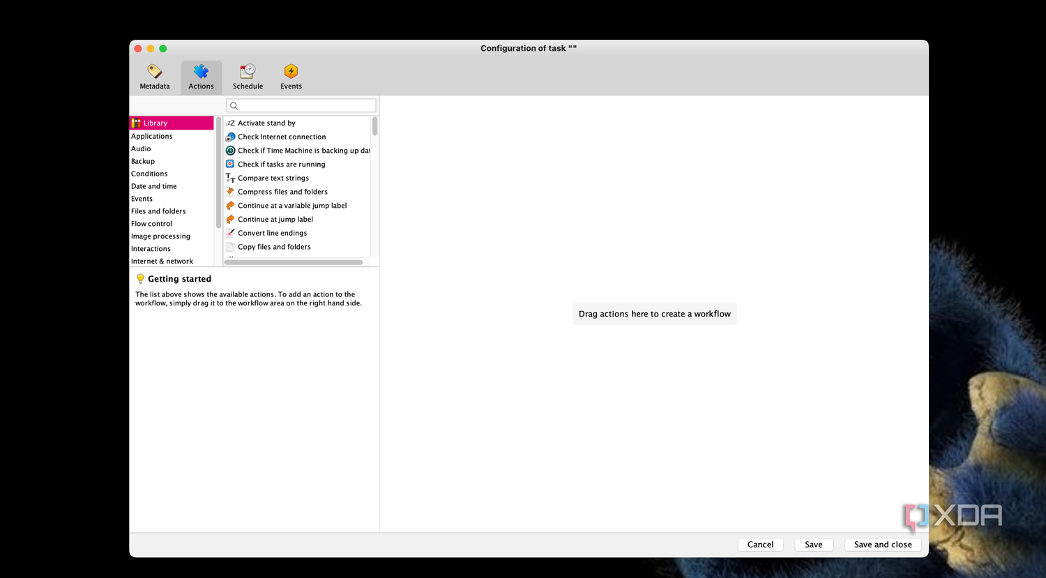 Library actiosn in task till dawn