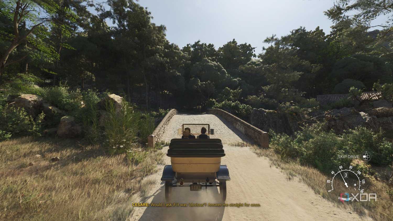 Riding a car in Mafia: The Old Country.
