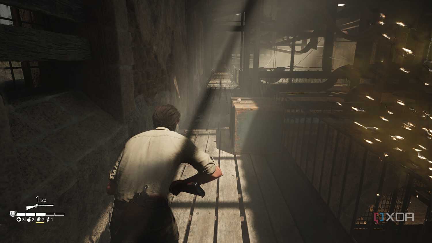 Enzo running towards cover in Mafia: The Old Country.