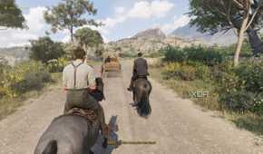 Enzo and Luca riding horses in Mafia: The Old Country.
