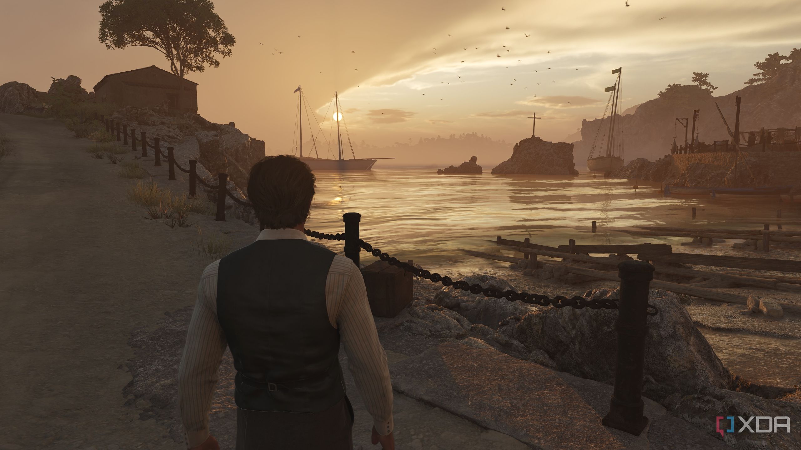 Enzo watching the sea in Mafia: The Old Country.