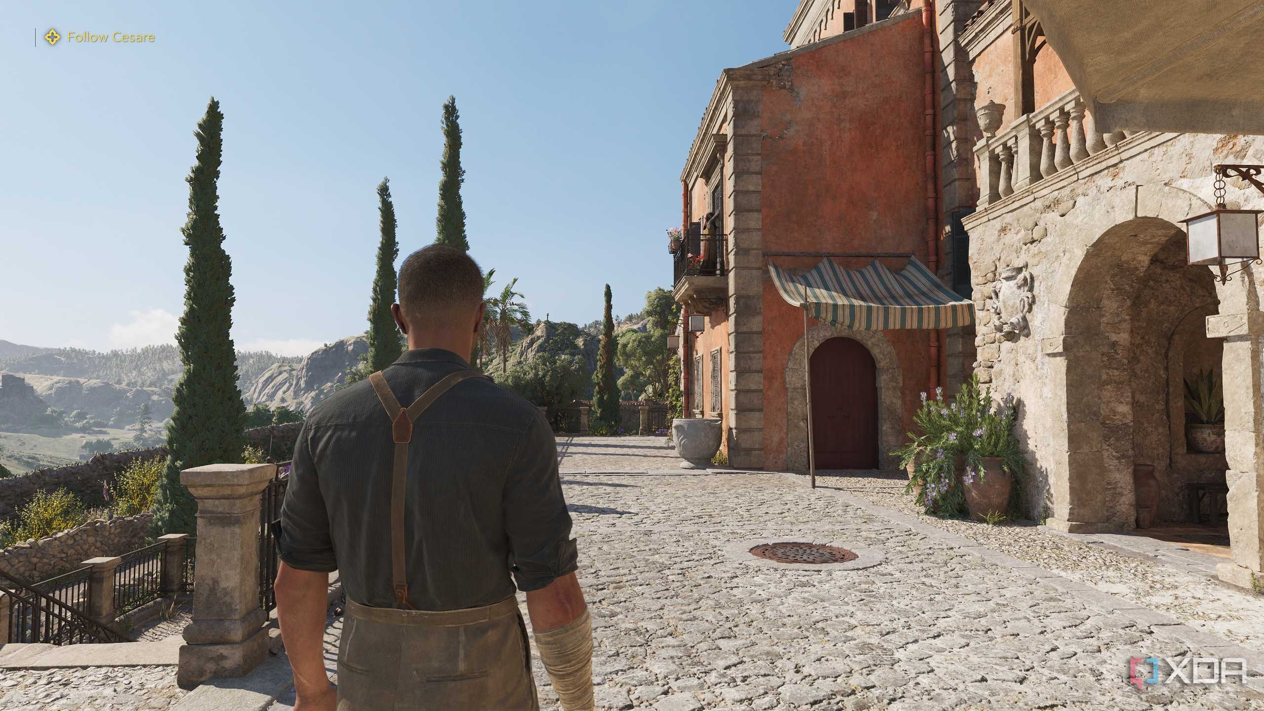 Enzo at the Torrisi villa in Mafia: The Old Country.
