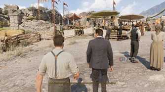 Enzo and Luca at a horse race in Mafia: The Old Country.