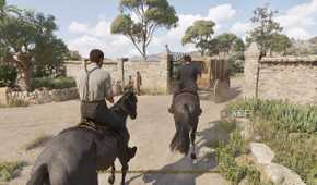 Enzo and Luca horseriding in Mafia: The Old Country.