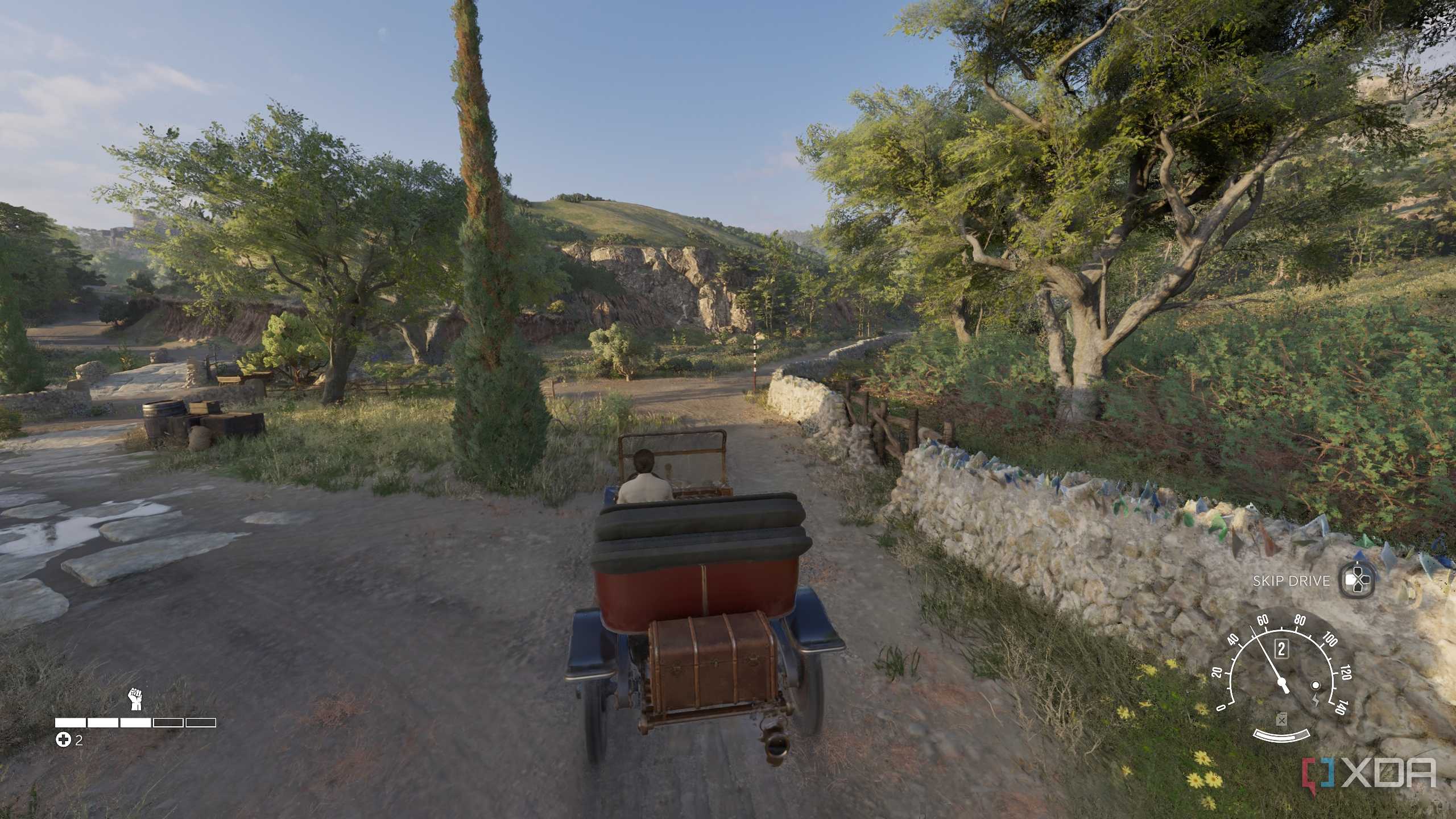 Riding a car in Mafia: The Old Country.