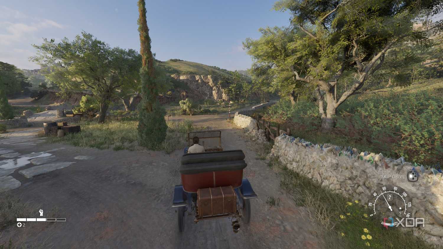 Riding a car in Mafia: The Old Country.