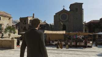 Enzo in the central market square of San Celeste.