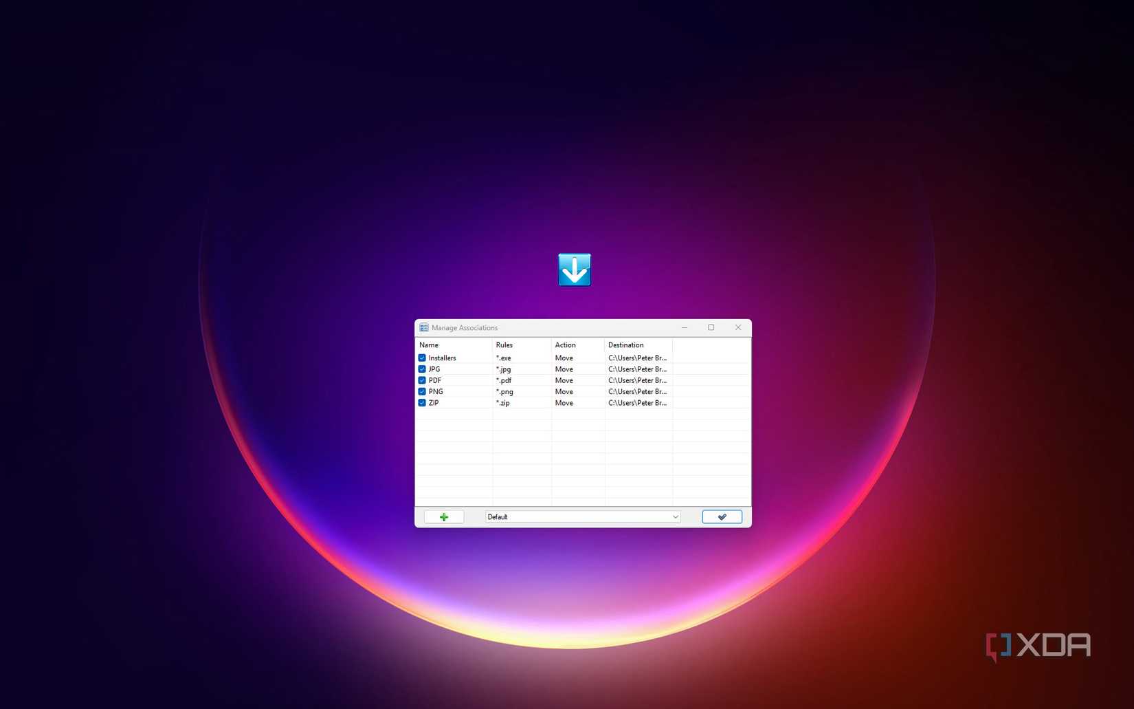 Gestión de asociaciones DropIt