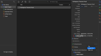 Manually adding a file on Zotero