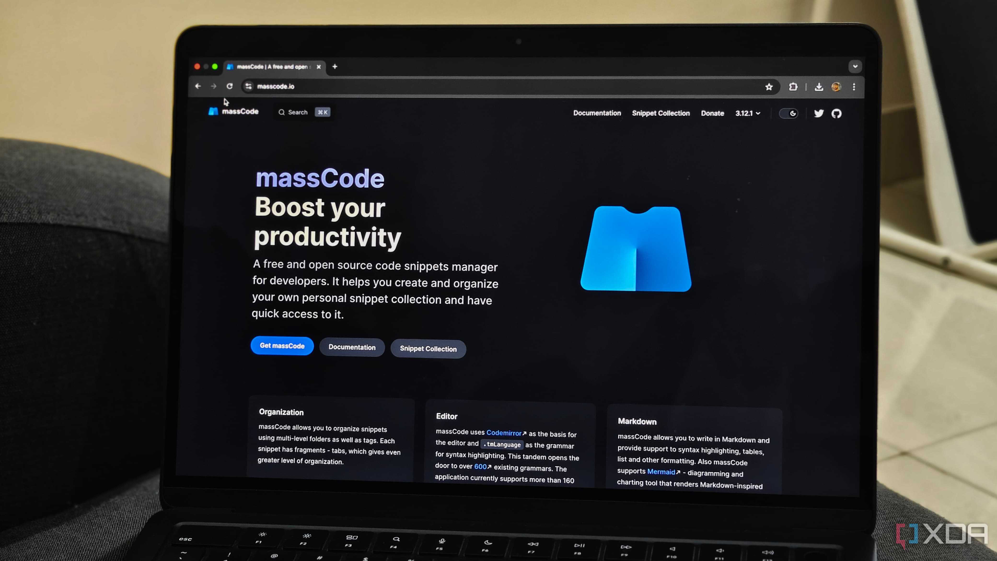 masscode on a macbook
