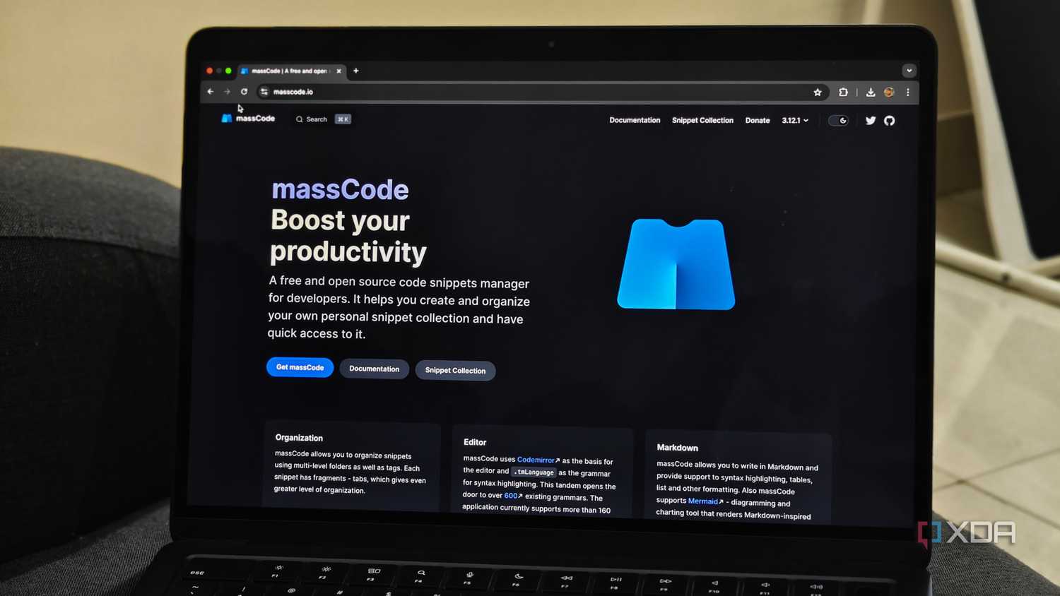 masscode on a macbook