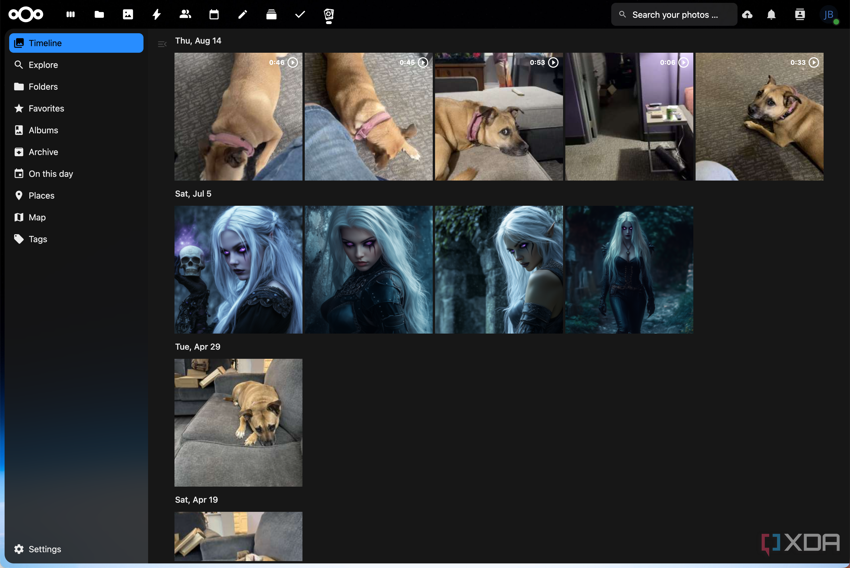 Memories app in Nextcloud
