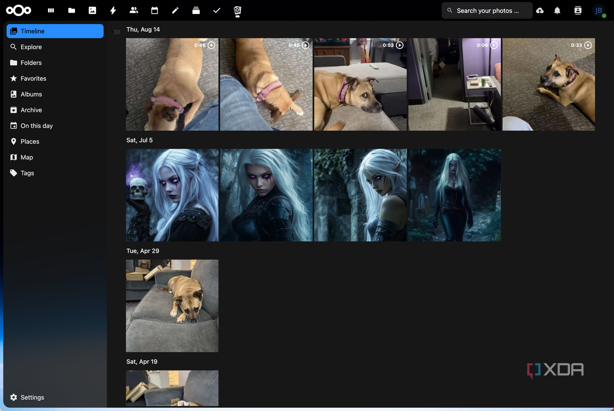 Memories app in Nextcloud