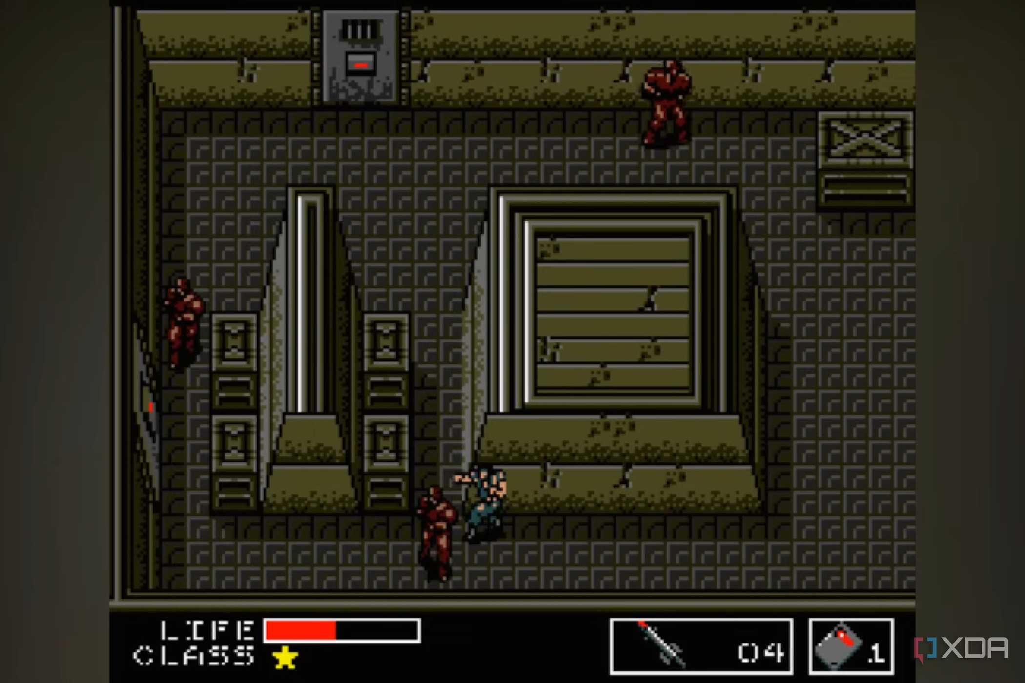 A screenshot from the 1987 game, Metal Gear Solid.