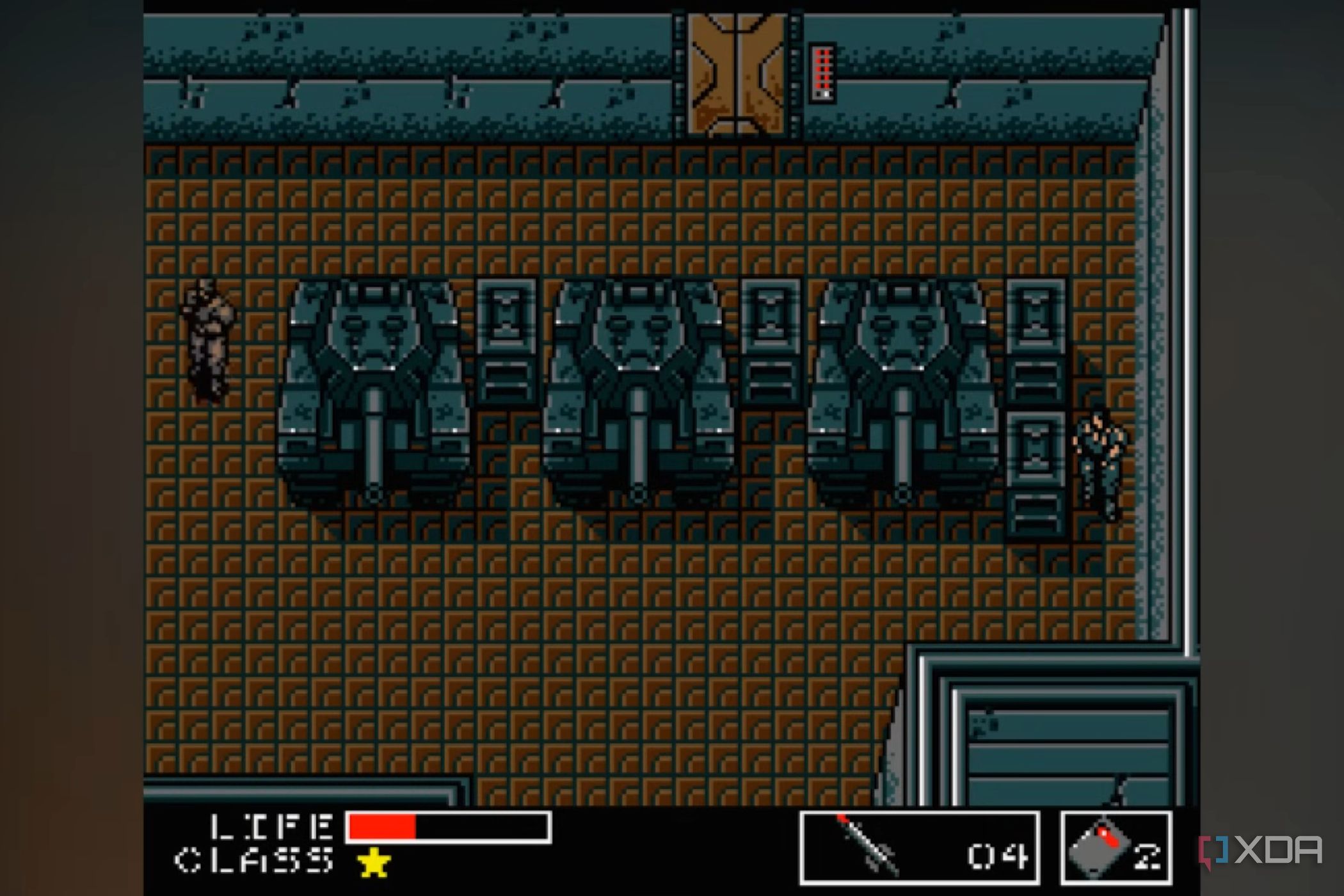 A screenshot from the 1987 game, Metal Gear Solid.
