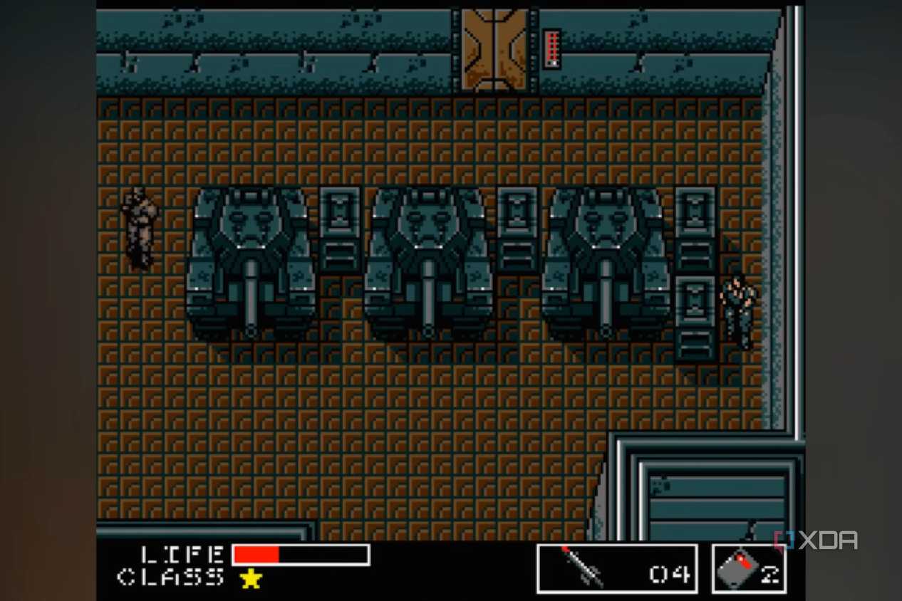 A screenshot from the 1987 game, Metal Gear Solid.