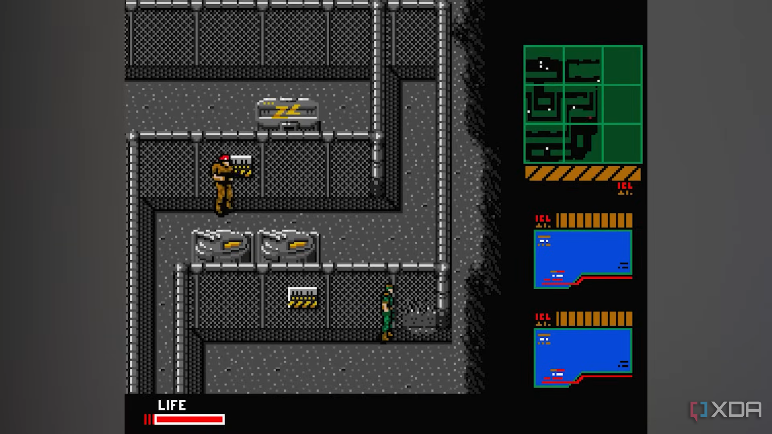 A screenshot from Metal Gear 2: Solid Snake.