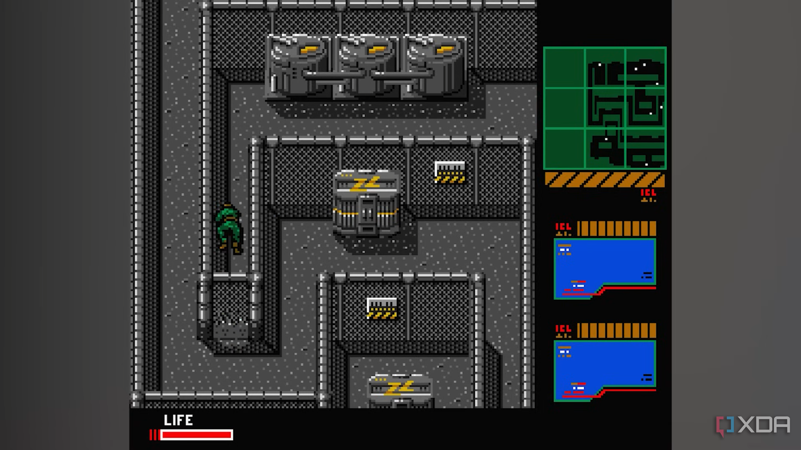 Snake proning in Metal Gear 2: Solid Snake.