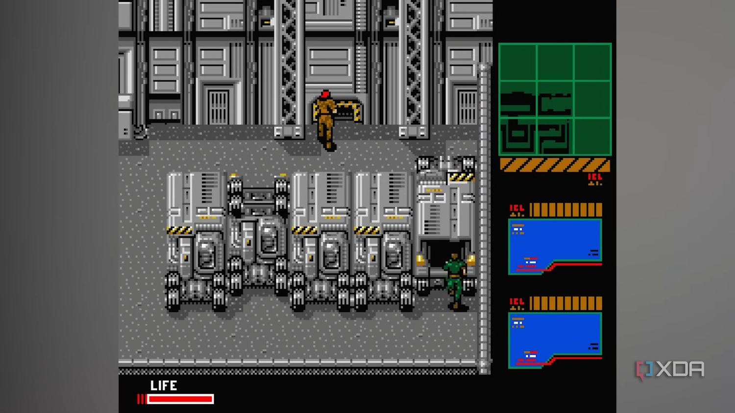 A screenshot from Metal Gear 2: Solid Snake.